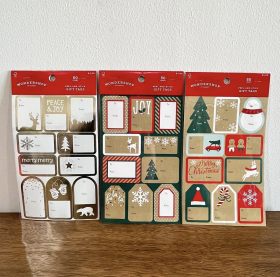 Etiquetas Navidad Paq 10 unid - 500 stickers